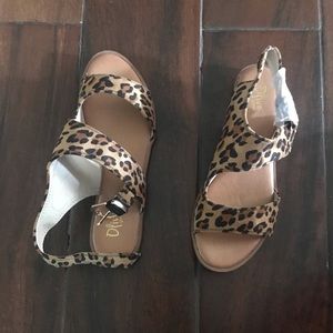 Leopard print sandals